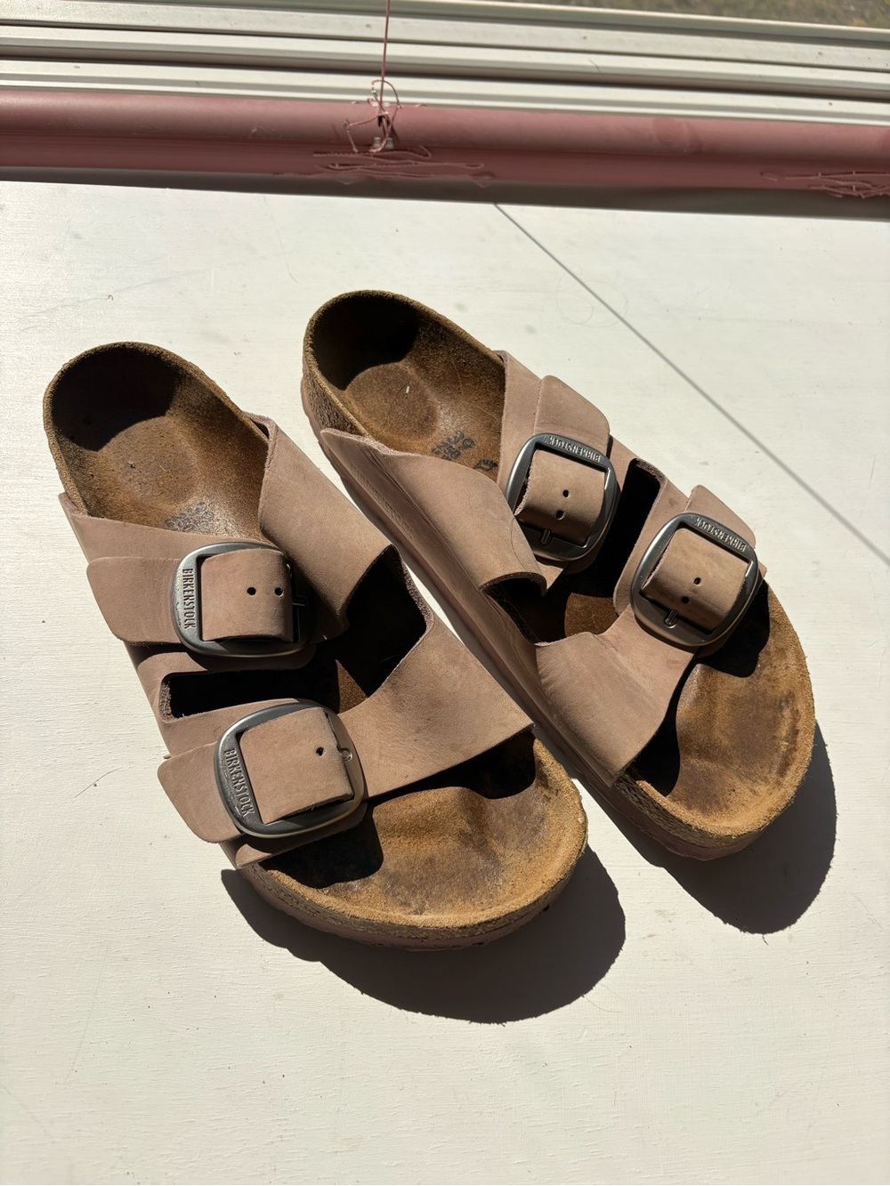 💚Birkenstock Brown Double-Buckle Slide Sandals